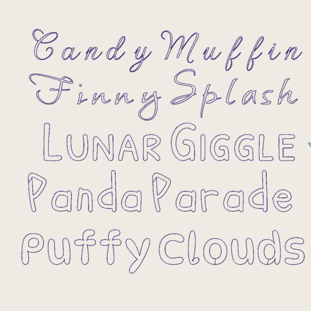 BX Embroidery Font'10 Font Set BX Embrilliance Vintage 13-125mm
