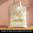 Native BX Embroidery Font Coastal Hug BX5, 13-125mm Editable Plus