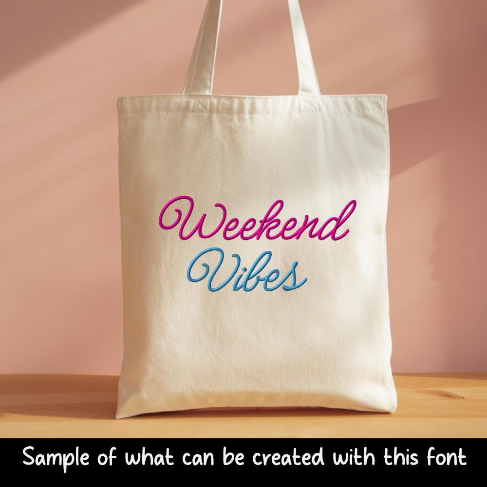 BX Embroidery Font, Coastal Hug Native, 13mm-125mm, Editable, Sew