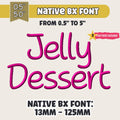 Native BX Font' Coastal Hug Embroidery Font, 13-125mm Object-Based