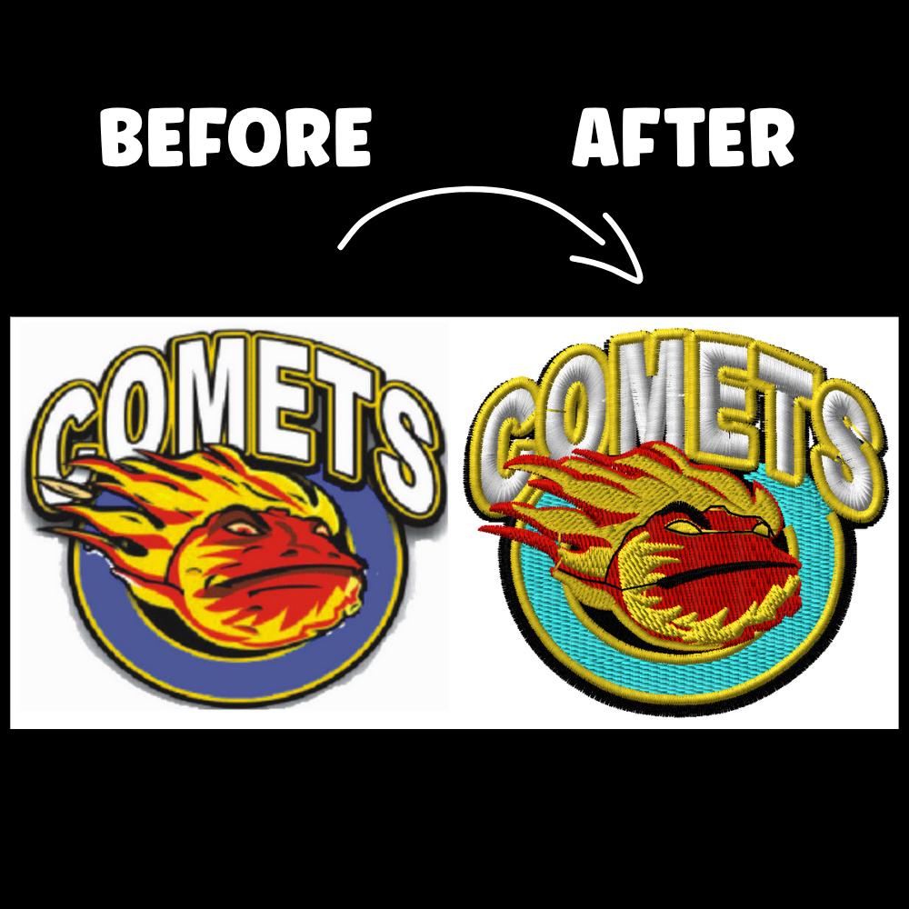 Custom Embroidery Digitizing, Logo & Patch Vector File For Apparel