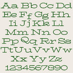 Native BX Embroidery Font, Coastal Hug, 13mm-125mm, Upper/Lower V2