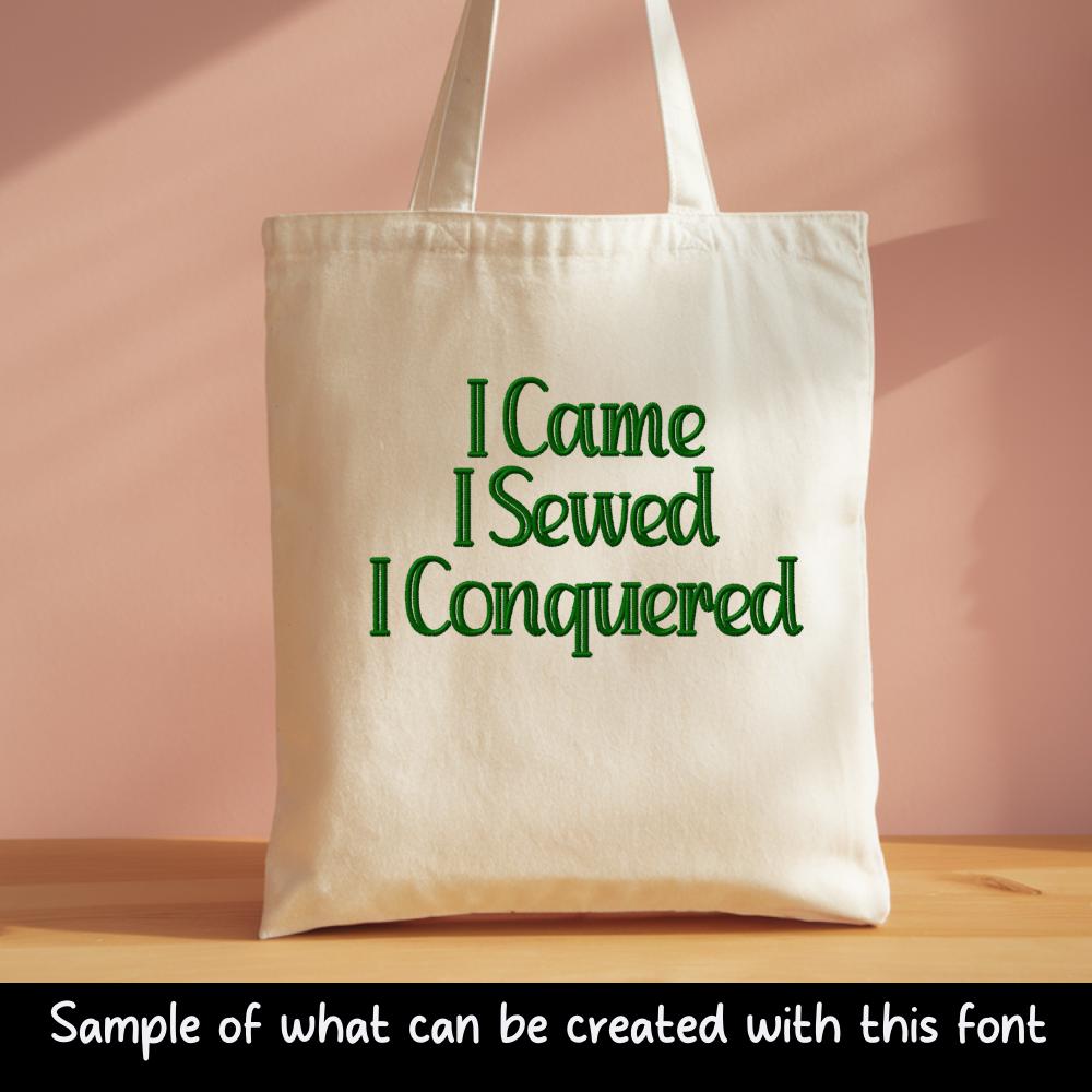 BX Embroidery Font, Tall Skinny Cursive Alphabet PES+ DST 13-125mm