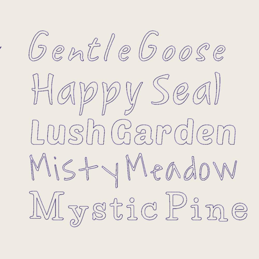 BX Embroidery Font, 10-Style Vintage Floral Alphabet, Native BX Set