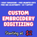 Custom Embroidery Digitizing, Convert PNG To PES, Logo Files Fast!