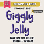 BX Embroidery Font, Coastal Hug Native BX Embrilliance 13mm-125mm!!