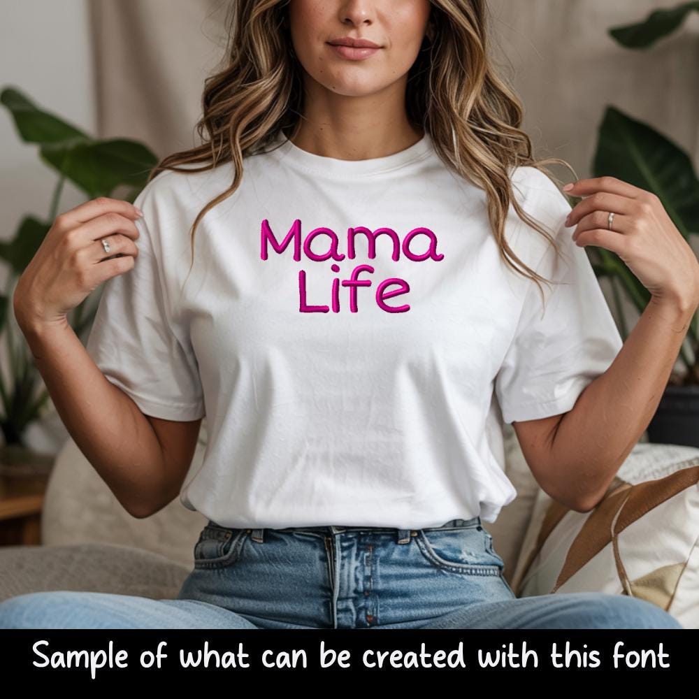 BX Embroidery Font, Coastal Hug Native BX, 13–125mm Scalable Edit