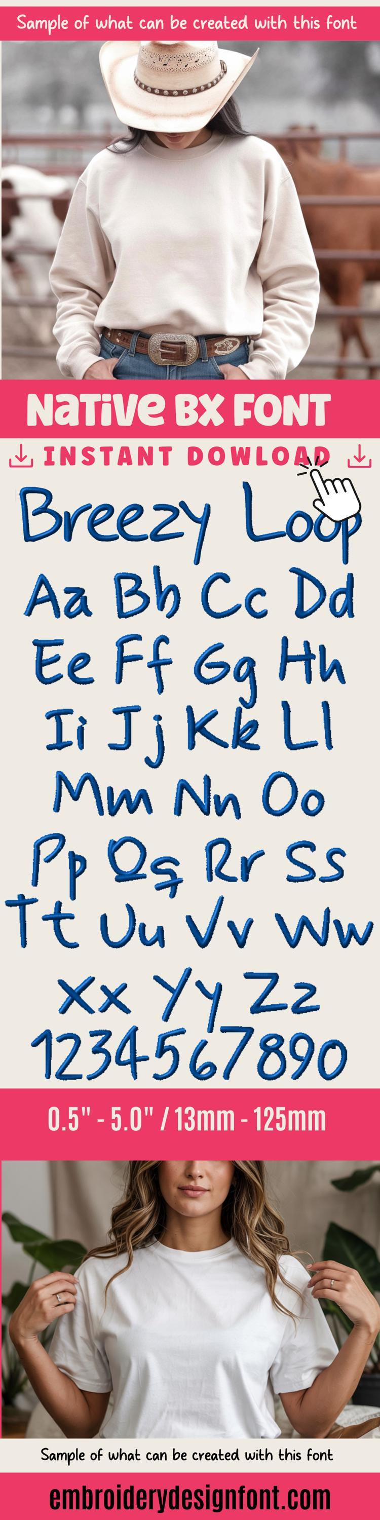Native Bx Letters Coastal Hug BX Font Embrilliance Ready 13–125mm