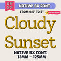 Native Bx Embroidery Font', Coastal Hug BX, 13-125mm Resizable XL