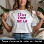 Native Bx Embroidery Font, Coastal Hug, 13-125mm, Embrilliance Ready