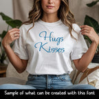BX Embroidery Font' Coastal Hug Native BX, 13mm-125mm, UppercaseXL