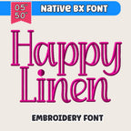 BX Embroidery Font, Tall Skinny Cursive Alphabet PES+ DST 13-125mm