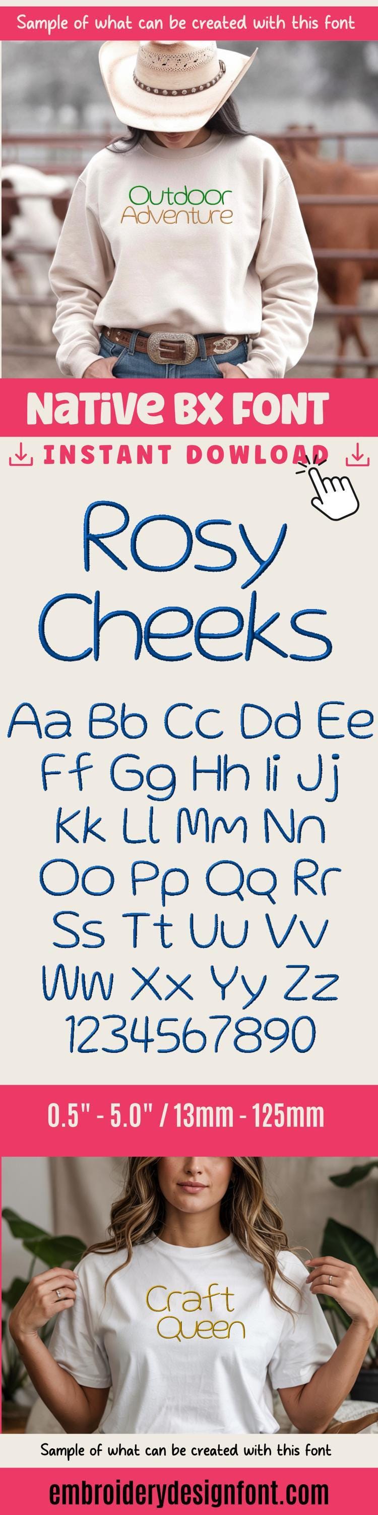 native bx font, Coastal Hug Embroidery Font, 13mm–125mm, Editable