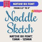 BX Embroidery Font' Coastal Hug BX Font, Embrilliance, 13-125mm