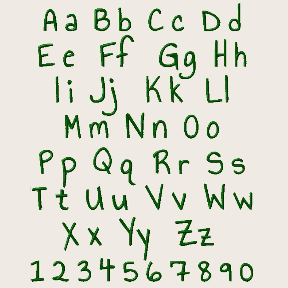 native bx font' Coastal Hug BX Embroidery Font, 13-125mm Scalable.