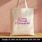 Native BX Embroidery Font Coastal Hug ObjectBased Editable 13-125mm