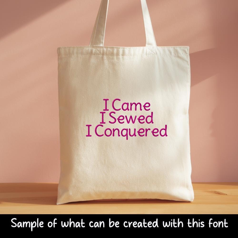 Native BX Embroidery Font Coastal Hug ObjectBased Editable 13-125mm