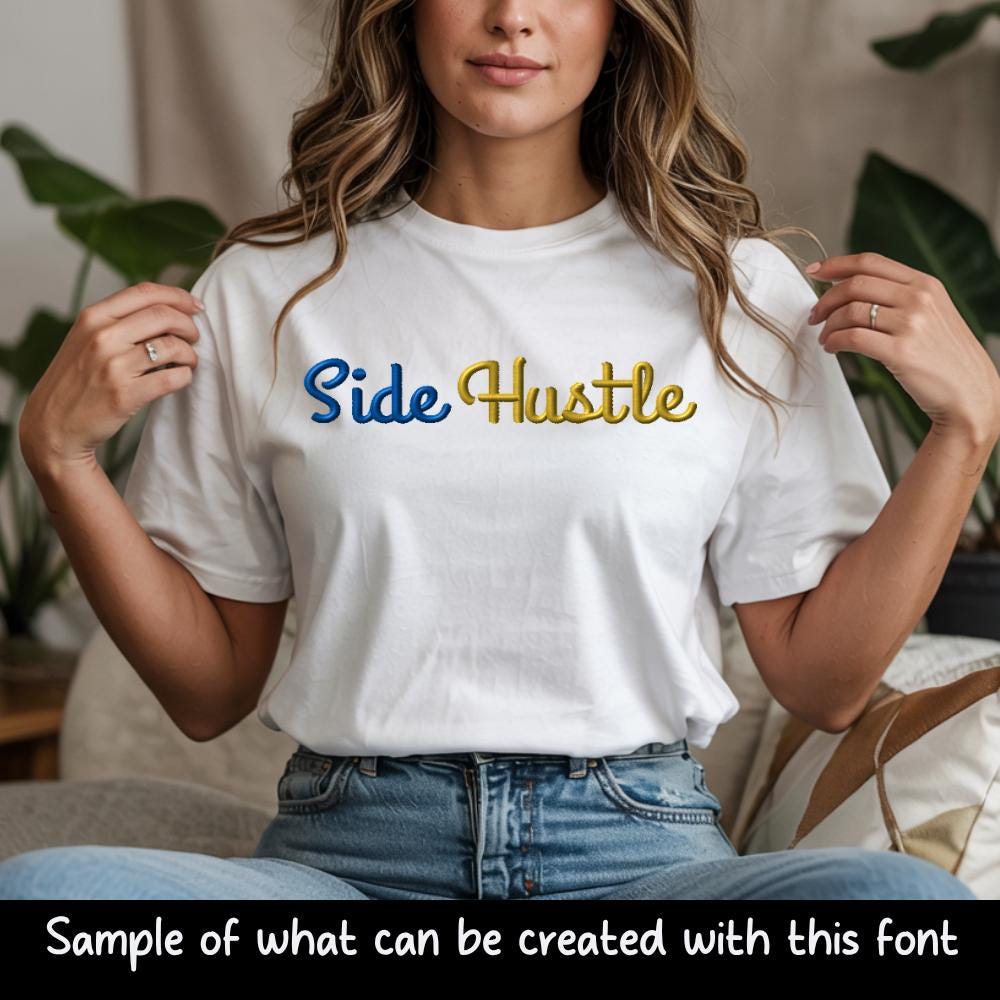 BX Embroidery Font, Coastal Hug Native BX Downloadable, 13-125mm.