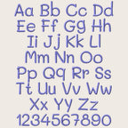 BX Embroidery Font, Coastal Hug BX 13-125mm Editable Object-Based!
