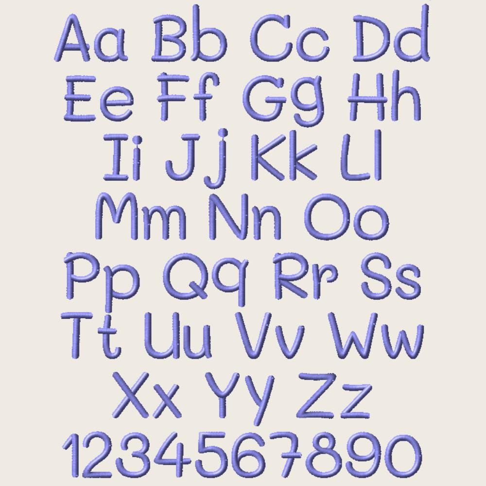 BX Embroidery Font, Coastal Hug BX 13-125mm Editable Object-Based!