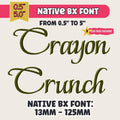 Native BX Embroidery Font, Coastal Hug Designer, 13-125mm Editable