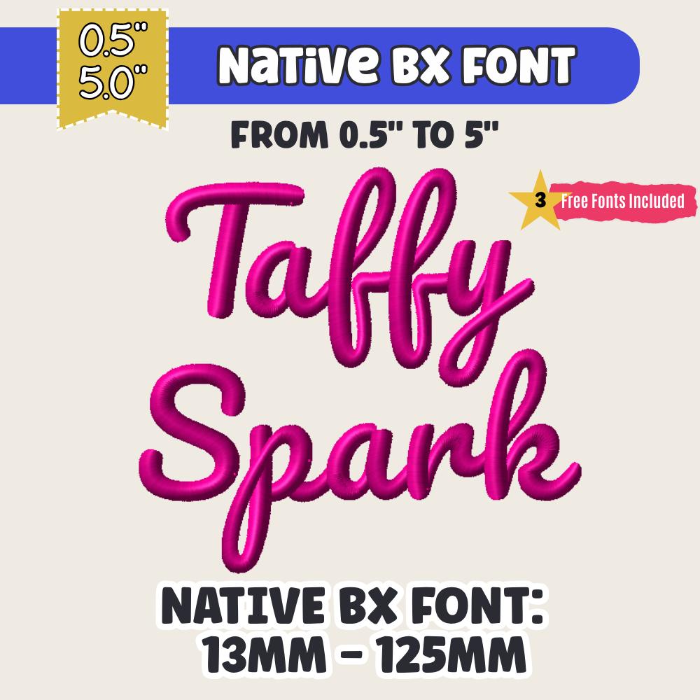 native bx embroidery font, Coastal Hug BX, 0.5–5" Size, Editable!