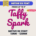 native bx embroidery font, Coastal Hug BX, 0.5–5" Size, Editable!