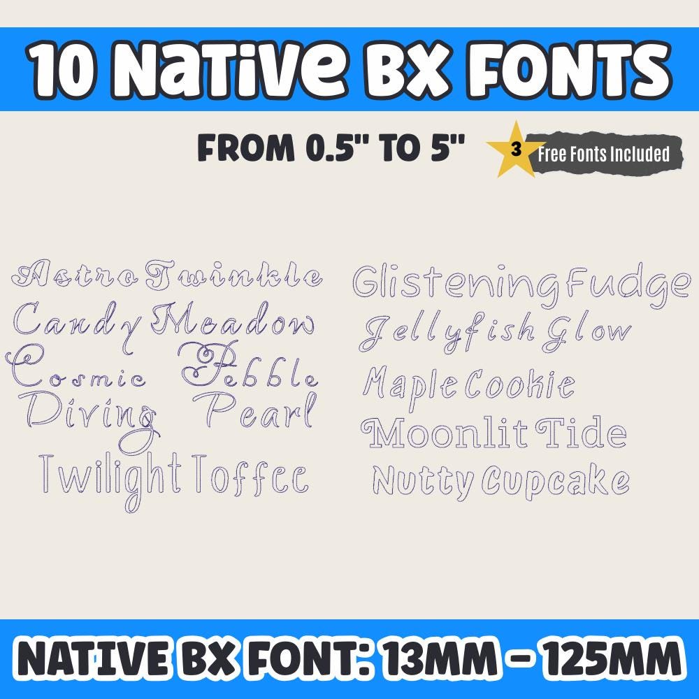 BX Embroidery Font, 10 Native BX Set - Vintage Floral Alphabet HD