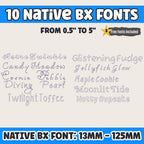 BX Embroidery Font, 10 Native BX Set - Vintage Floral Alphabet HD