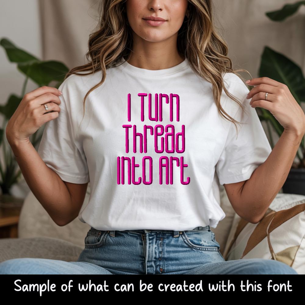 BX Embroidery Font' Rustic Dots Native BX Embrilliance 13mm-125mm