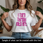 BX Embroidery Font' Rustic Dots Native BX Embrilliance 13mm-125mm
