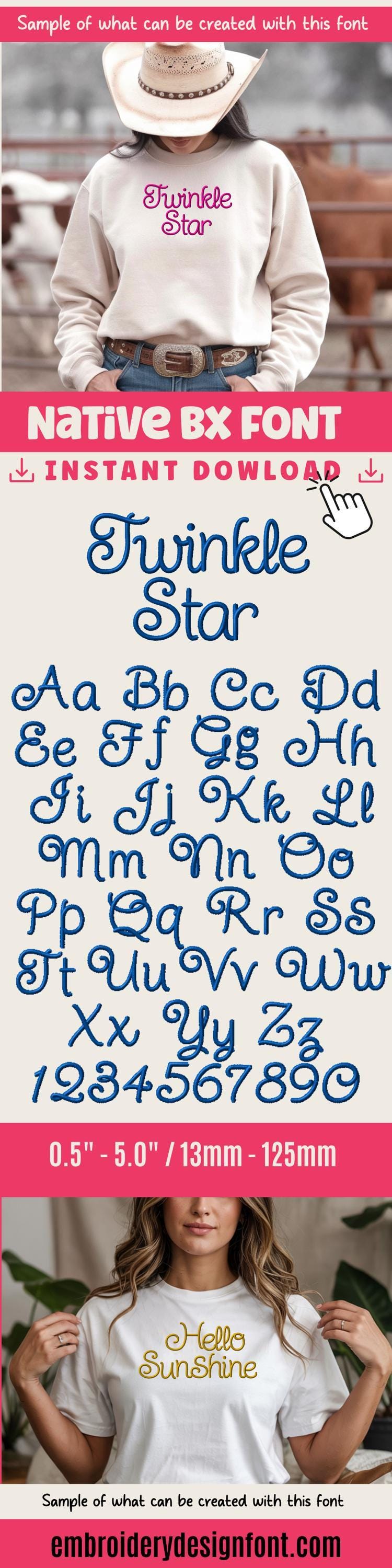Native BX Embroidery Font, Coastal Hug BX, 13mm-125mm Scalable Pro