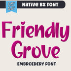 Bx Embroidery Font, Coastal Hug Script Alphabet, Monogram 0.5-5in