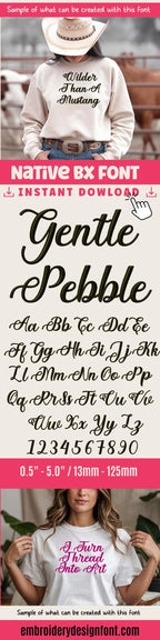 BX Embroidery Font Coastal Hug Script, 13-125mm Instant Download!!