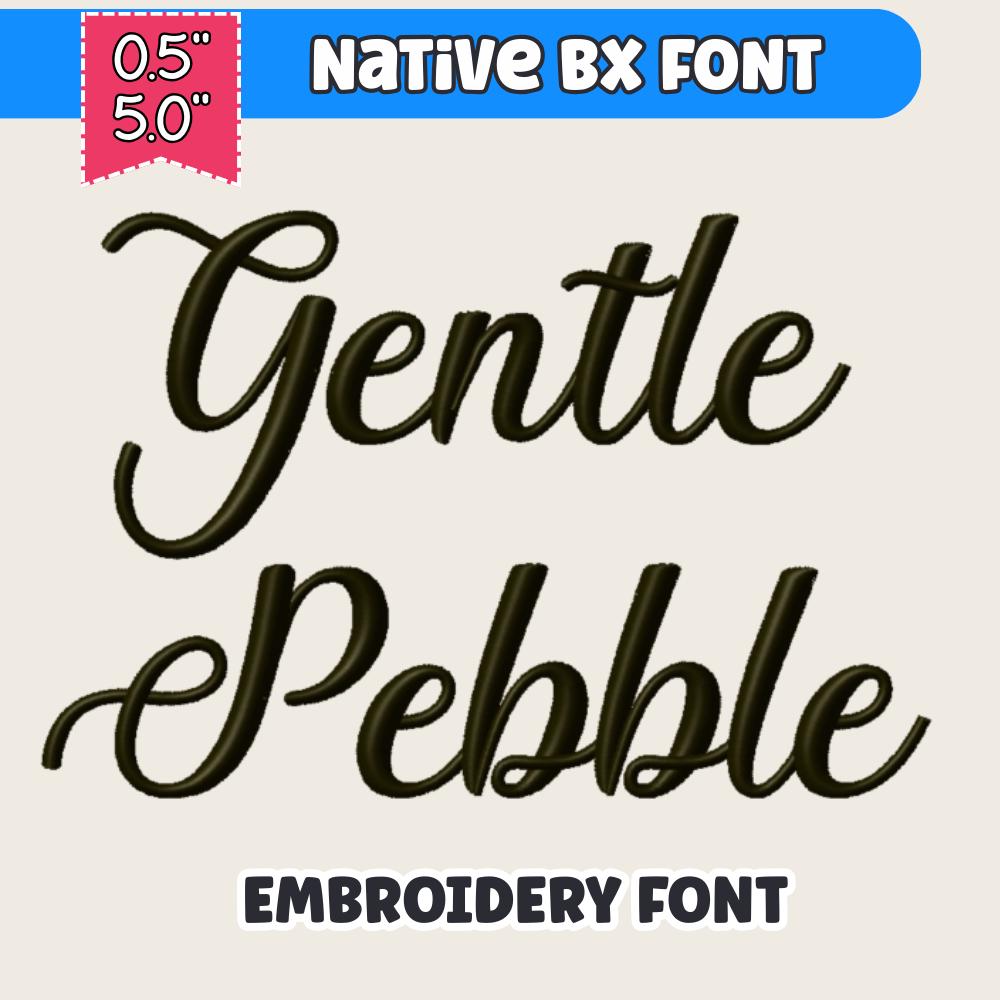 BX Embroidery Font Coastal Hug Script, 13-125mm Instant Download!!