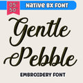 BX Embroidery Font Coastal Hug Script, 13-125mm Instant Download!!