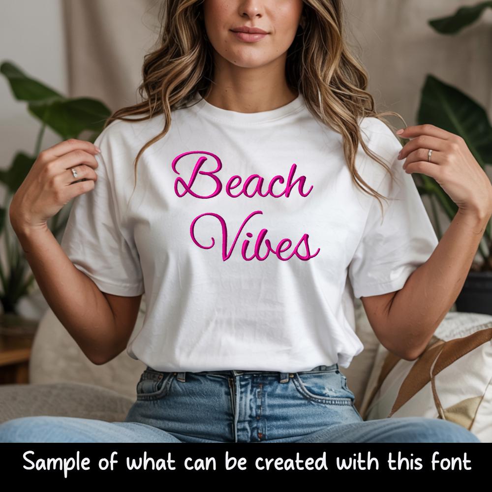 BX Embroidery Font, Coastal Hug BX Native Letterset 13-125mm Sets