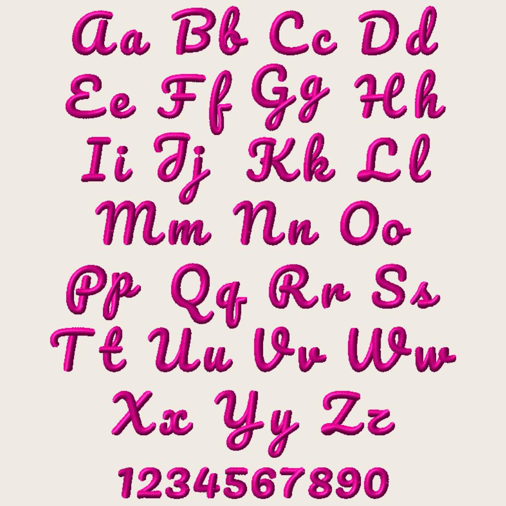 native bx embroidery font, Coastal Hug BX, 0.5–5" Size, Editable!