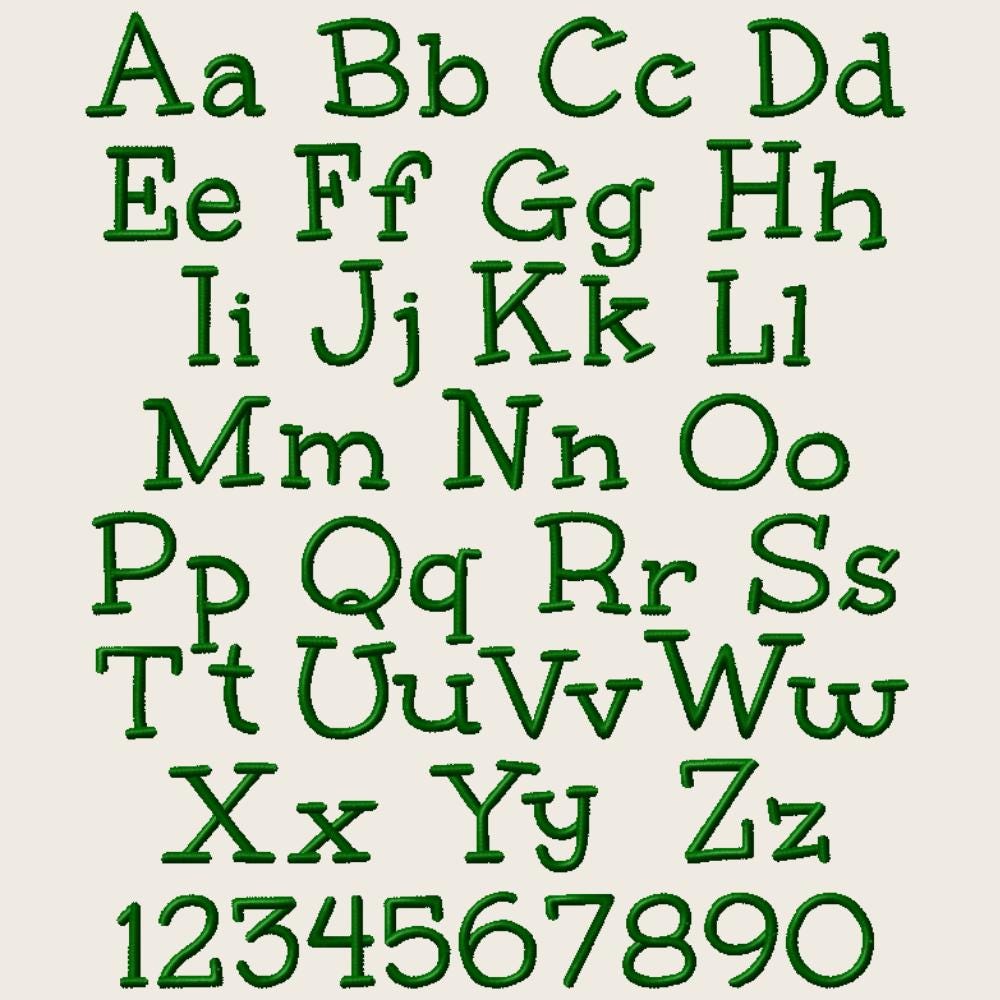 Native BX Font', Coastal Hug 0.5"-5" Embroidery Alphabet Editable