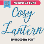 BX Embroidery Font' Coastal Hug Script Alphabet, PES-DST, 13-125mm