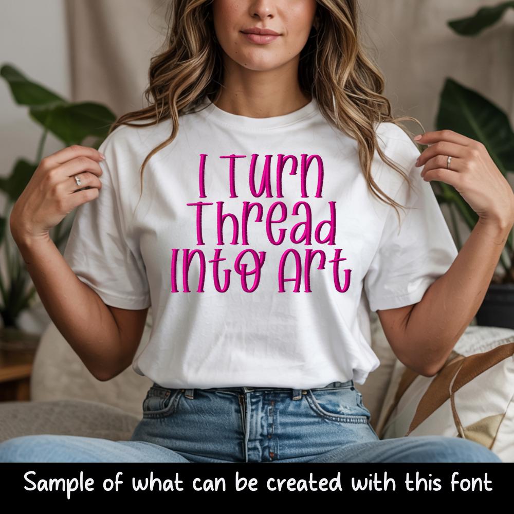 BX Embroidery Font' Tall Skinny Cursive Monogram Alphabet, 0.5-5in