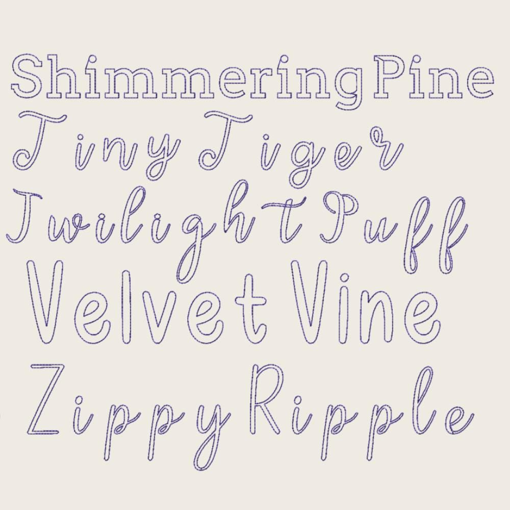 BX Embroidery Font'10 Font Set BX Embrilliance Vintage 13-125mm