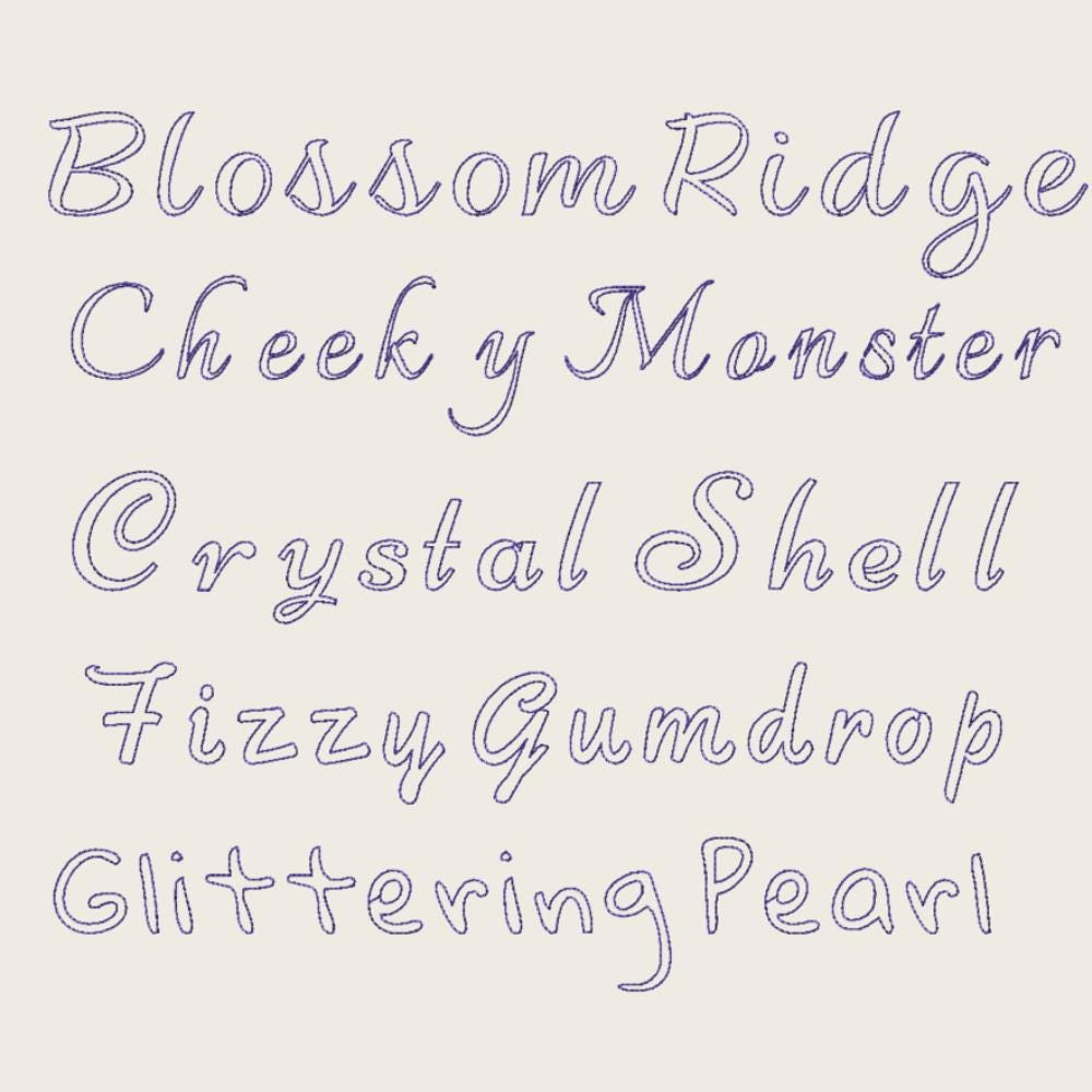 BX Embroidery Font' 10 Native Embrilliance Vintage Floral Alphabets