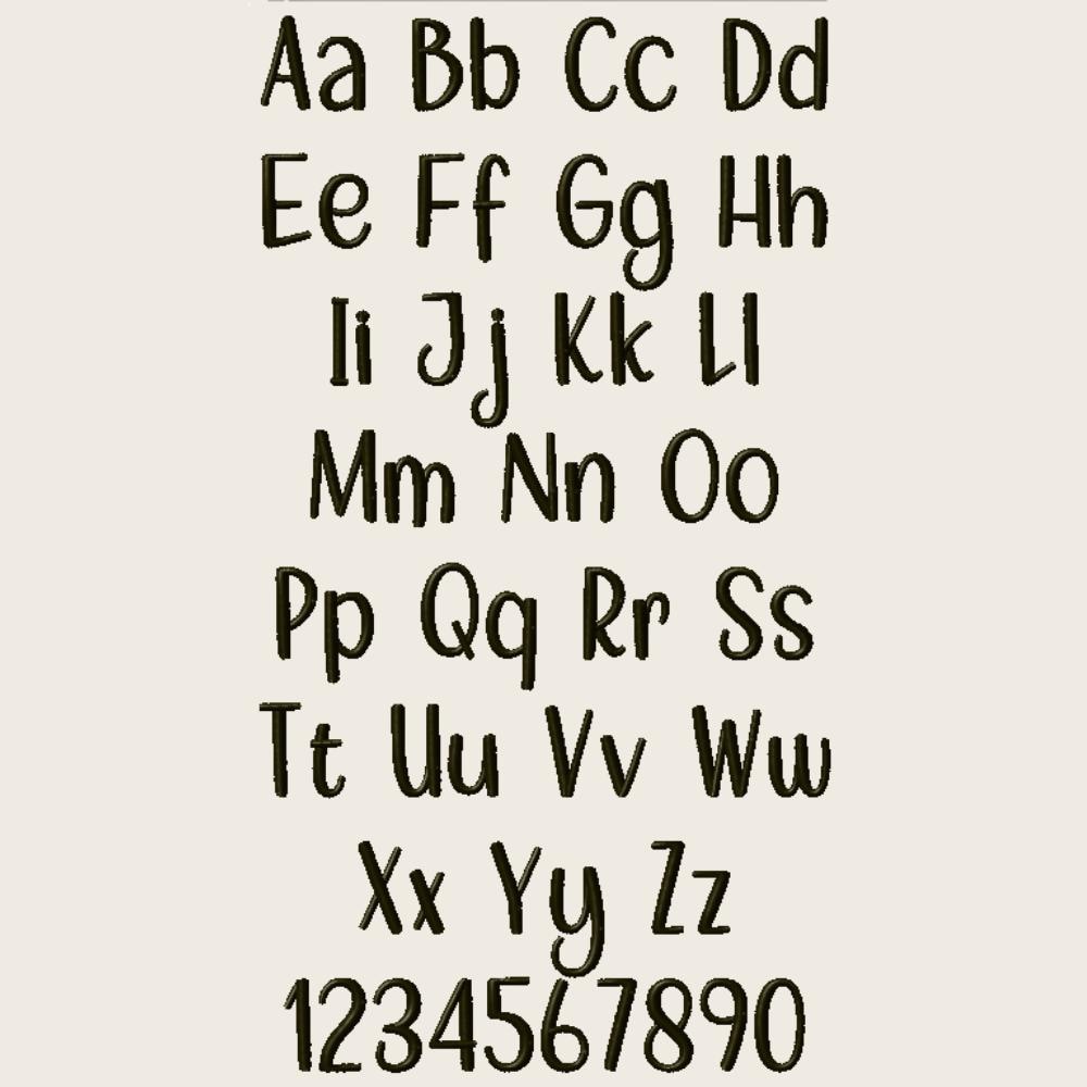 Machine Embroidery Font, BX Cursive Monogram Script, 11 Sizes PES