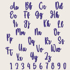 BX Embroidery Font', Thick Script Cursive Edit Alphabet, 13–125mm