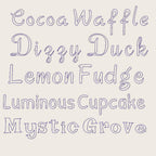 BX Embroidery Font, Coconut Drift Native Embrilliance Alphabetic
