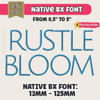Native Bx Embroidery Font, Coastal Hug BX Script, 13-125mm V3 Pro