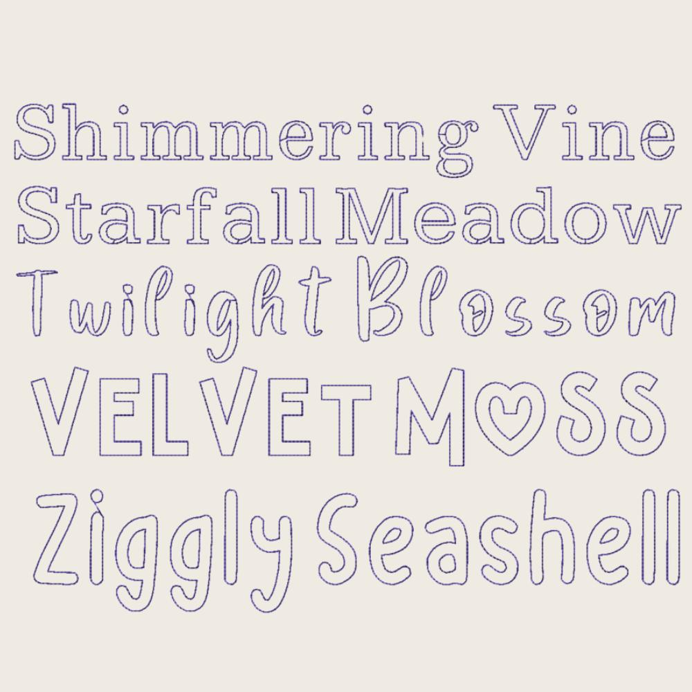 BX Embroidery Font, Ten Native Set, Embrilliance Editable, 13-125mm