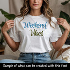 Native BX Font, Coastal Hug Embroidery BX, 13mm-125mm Scalable HD
