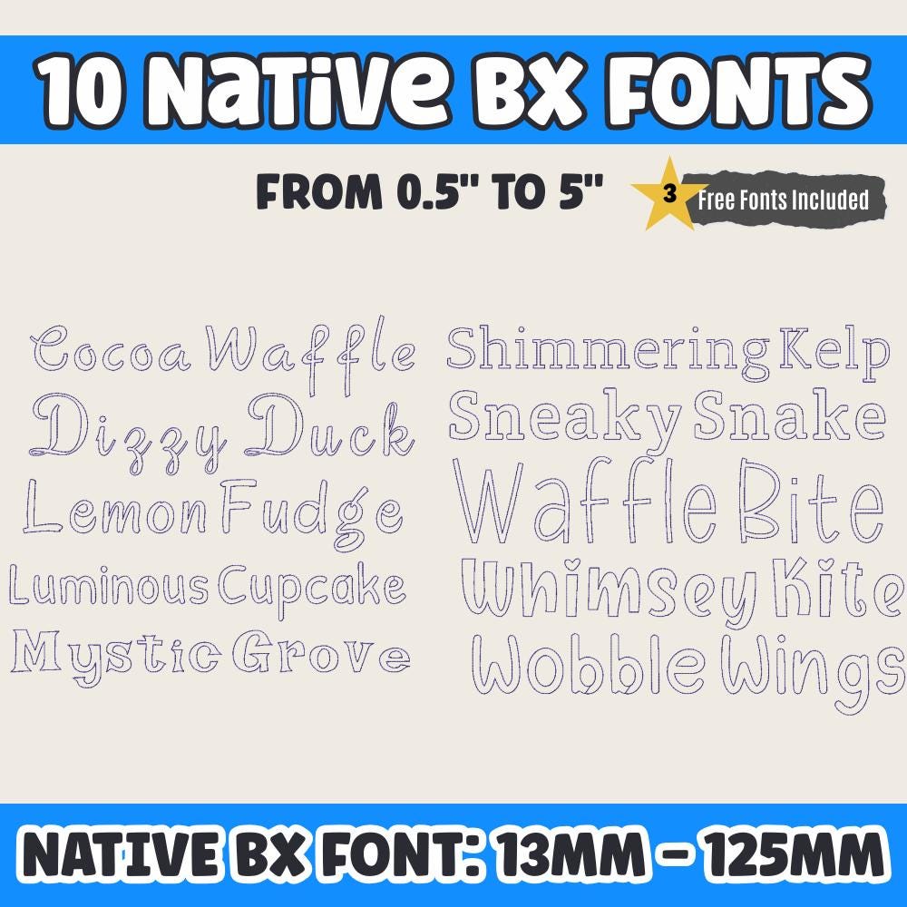 BX Embroidery Font, Coconut Drift Native Embrilliance Alphabetic